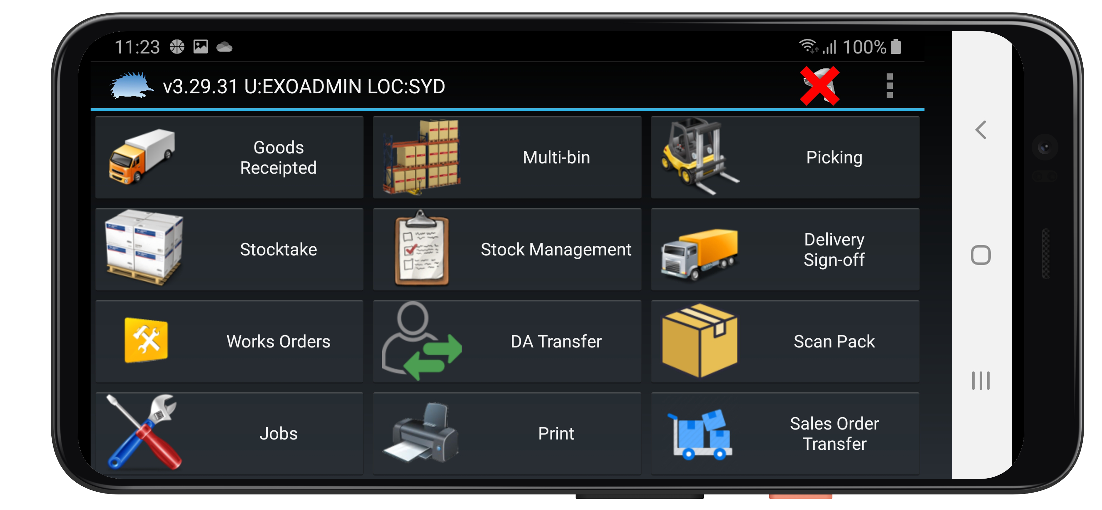 Blue Echidna Module Select Screen